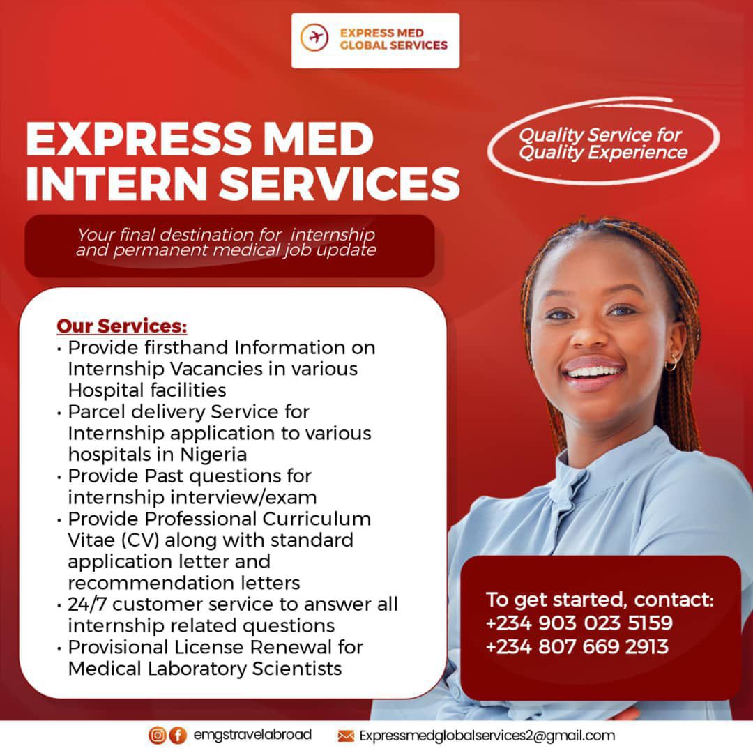 EMGS INTERNSHIP, PARCEL AND NYSC SERVICES
