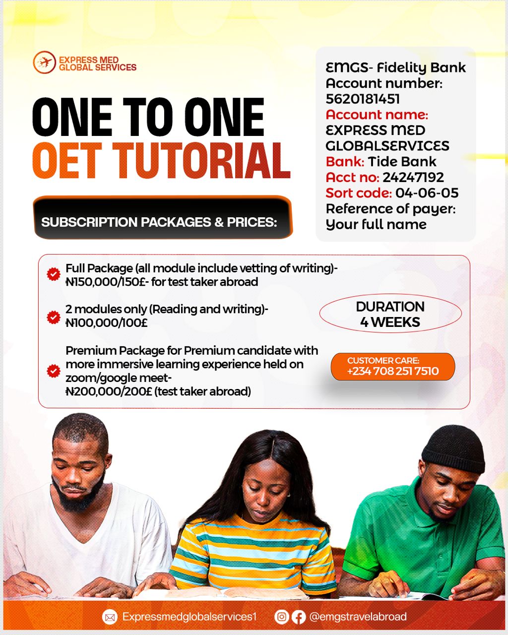 Occupational English Test (OET) {ONE TO ONE TUTORING}