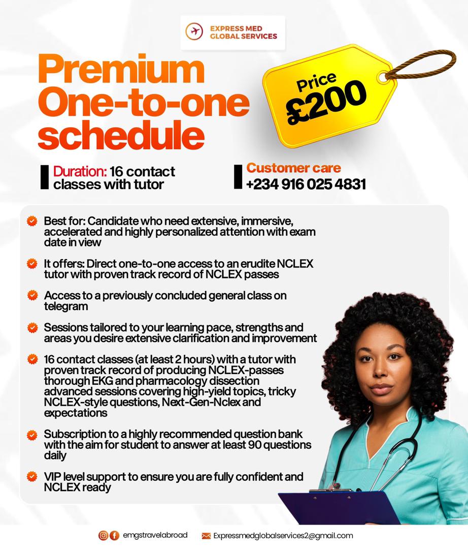 PREMIUM ONE ON ONE Schedule