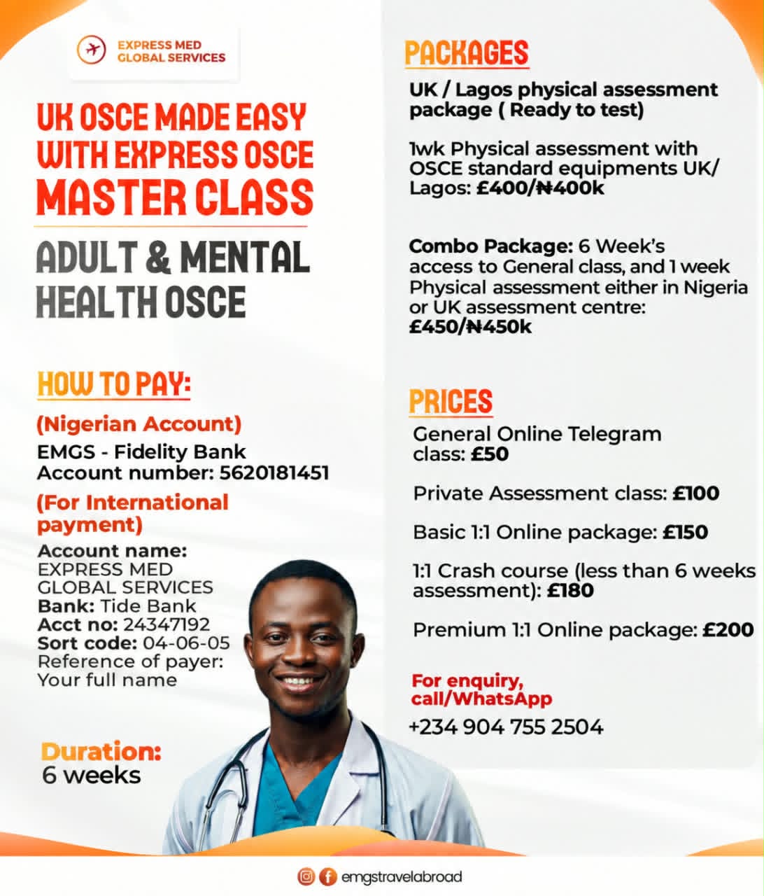 One-to-One OSCE Crash Course (Less Than 6 Weeks)